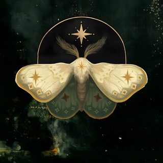 a painting of a moth with stars on it's wings Halloween Moth Phone Background, Scary, Pagan Art, Bug Art, Clock, Iphone Tumblr Aesthetic, black