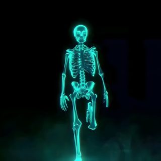 a glowing skeleton is walking in the dark Halloween Dancing Skeleton Image Swag, Moving, Dee Jay, Skeleton Dance, Dont Touch My Phone, black