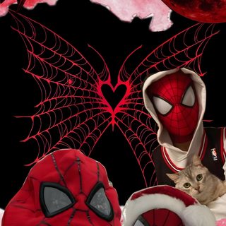 a cat wearing a spider man costume next to two other cats in front of a red background Halloween Spider Man Cat, Spiderman Comic, Marvel Avengers, Avengers, Spiderman, Marvel, maroon
