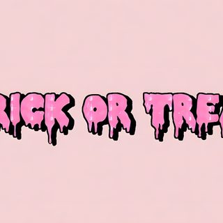 the word trick or treat written in pink and black ink on a light pink background Pink Halloween Words Custom Pink Halloween Ipad, Girly Halloween Desktop, Cute Pink Halloween For Computer,