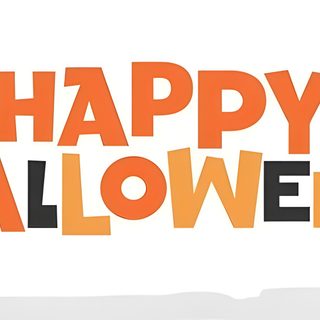 an orange and black happy halloween sign with bats That Says Happy Halloween Happy Halloween Writing, Happy Halloween Words, Happy Halloween Letters, white
