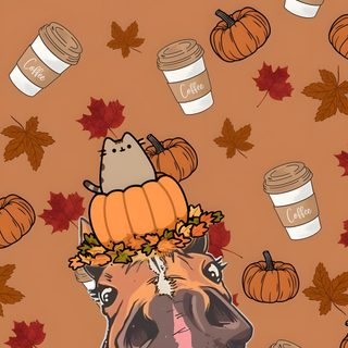a horse with a crown on its head surrounded by fall leaves and pumpkins in the background Cute Halloween Horse Valentines Horse, Thanksgiving Horse, Horse, Cute Horses, Cute, Horses, peru