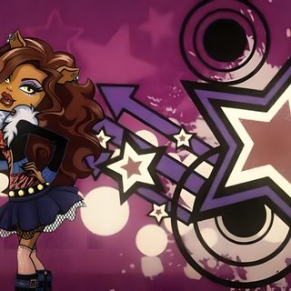 a cartoon girl is standing in front of a wall with stars and circles on it Monster High Halloween Warface, Ipad Picture, Arte Monster High, Gothic, Monster High Characters, dim gray