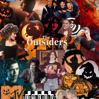 a collage of the characters from halloween movies 80s Halloween Aesthetic 80s Halloween, 80s Movie, Outsiders Tv, Halloween 80s, Suggested App, dark olive green