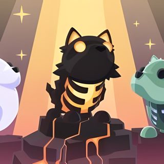 three different types of cats sitting on top of each other in front of a spotlight Adopt Me Halloween Adopt Me Cerberus, Animal Jam Halloween, Adopt Me Game Animal Art, dim gray