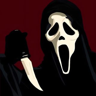 a person in a black robe holding a knife with their mouth open and wearing a ghost mask Halloween Scary Scream Ghostface Halloween Pictures, Ghost Face Animated, Ghost Face Aesthetic, black