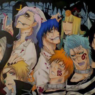 an image of some anime characters together Bleach Halloween Toshiro Halloween, Bleach Halloween, Bleach Halloween Art, Bleach Halloween Pfp, dim gray