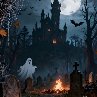 a halloween scene with pumpkins and bats Halloween 2025 Dark Knight, Happy Halloween Pictures, Image Halloween, Halloween Backgrounds, dark slate gray