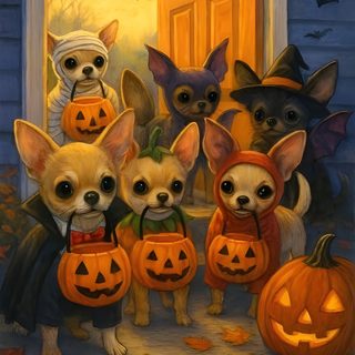 Fall Dog, Halloween Scene, Fall Fun, Haunted House, Dia De Los Muertos, Chihuahua, Colorful Art, Cute Pictures, Fall Decor Halloween Chihuahua Fall Dog, Halloween Scene, Fall Fun, Haunted House, Dia De Los Muertos, saddle brown