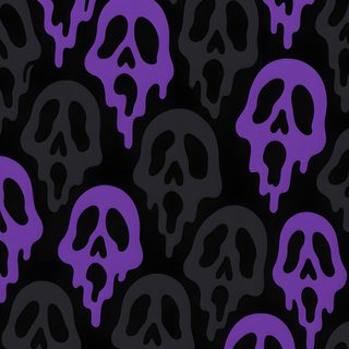 a lot of skulls that are purple and black Halloween Smiles Lavender Gothic Skull, Halloween Party Decoration Ideas, Purple And Black Decor,