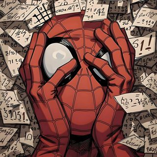 a spider - man is surrounded by numbers and has his head in the middle of it Spiderman Halloween 4k Iphone Ipad Aesthetic 4k, Spider Man Theme, For Ipad Halloween, dark olive green