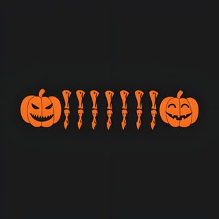 an image of halloween pumpkins on black background Halloween Jeep Diy Halloween Decoration Ideas, Halloween Jack-o-lanterns With Candles, Halloween Party Table Setup, black