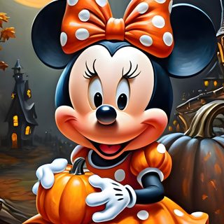 a mickey mouse sitting on top of a pumpkin Minnie Halloween Mickey Mouse Halloween Iphone, Disney Halloween Iphone, Minnie Halloween, saddle brown