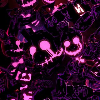 a bunch of stickers that are all over the place Fnaf Halloween Fnaf Minecraft, 1360x768, Fnaf Freddy, Fnaf, Animatronic Fnaf, William Afton, black