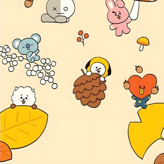 a calendar with animals and leaves on it Bt21 Halloween Calendar, Cool Art, October Sun, Templates Printable Free, Paper Projects, blanched almond
