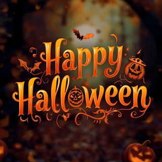 an animated halloween scene with pumpkins and bats in the air, as well as words that read happy halloween Happy Halloween For Phone Happy Halloween Eve, Happy Halloween Aesthetic, Happy Halloween Spooky, black