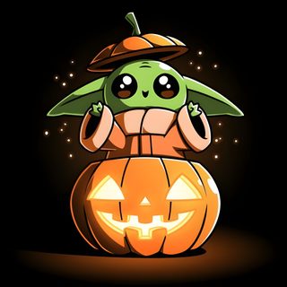 a cartoon character sitting on top of a pumpkin Baby Yoda Halloween Grogu Pumpkin, Baby Yoda Pumpkin, Baby Yoda Jack O Lantern, Star Wars Thanksgiving, black