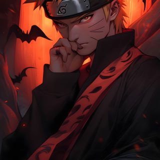 an anime character is holding his hand up to his face with bats flying around him Halloween Naruto 1080p Anime Phone Naruto, Naruto Pumpkin, Naruto Cool Hd, Naruto Halloween, black