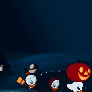 three cartoon characters dressed in halloween costumes, one holding a pumpkin and the other running Nostalgic Halloween Iphone Vintage Cartoon Halloween, Halloween Disney Aesthetic, Disney Halloween Aesthetic, black