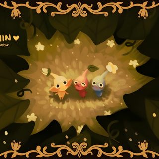 two small cartoon animals sitting on top of a leaf Pikmin Halloween Pc, Nintendo Pikmin, Silly Pictures, Pikmin 2 Art, Pikmin Computer, Nintendo, black