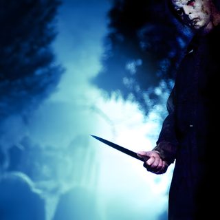 a man holding a knife in the dark Halloween 2007 Halloween Movie 2007, Halloween Rob Zombie, Zombie Photo, Halloween Live, Halloween 2007, black