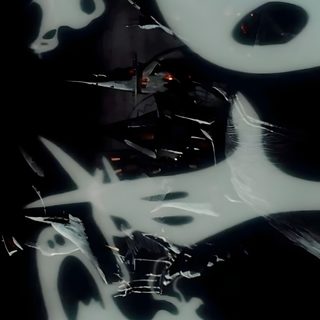 a black and white image of two ghost faces with scissors in front of the camera Sturniolo Halloween Halloween Iphone Backgrounds, Halloween Backgrounds, Tim Burton Art, Sfondi Viola, black