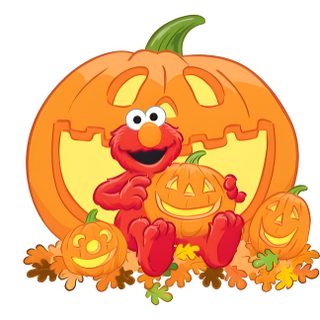 an image of a cartoon character with pumpkins Elmo Halloween Elmo Fire Pumpkin, Elmo Illustration, Sesame Street Characters Halloween, sandy brown