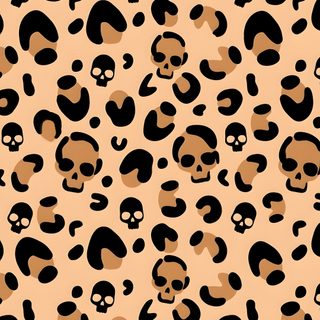 an animal print with skulls and bones on it Halloween Leopard Print Fall Leopard Print, Skull Leopard Print, Halloween Leopard Print, burlywood