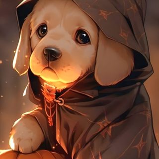 a dog dressed up as a puppy with a pumpkin Cute Halloween Puppy Halloween Dog, Corgi Halloween, dark olive green