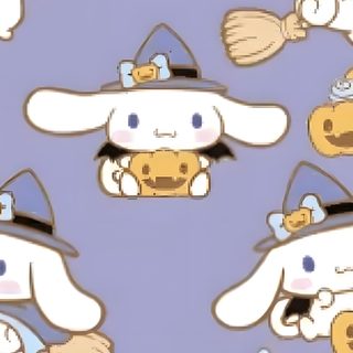 an image of some cartoon characters with pumpkins Cinnamoroll Halloween Laptop Snoopy, Halloween Cinnamon Roll Hello Kitty, Cinnamoroll Sanrio Halloween, dark gray