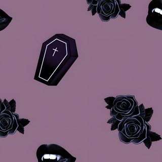 several black and white objects on a purple background with roses in the middle, including lipstick Cute Halloween Coffin Aesthetic Coffin, Cute Goth Phone, Emo Goth, Cute Coffin Phone, Coffin, gray