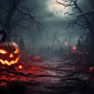 a halloween scene with pumpkins on the ground Halloween 4k Video 4k Animation, Halloween Tv Background 4k, Halloween Graveyard Background 4k, black
