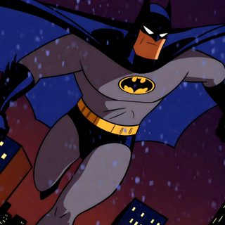 batman flying over the city at night Batman The Long Halloween black