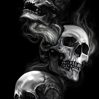 Halloween Skulls black