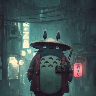an animated character is standing in the rain Totoro Halloween Animate, S26 Ultra, New Live, Animes, My Neighbor Totoro, App, dark slate gray