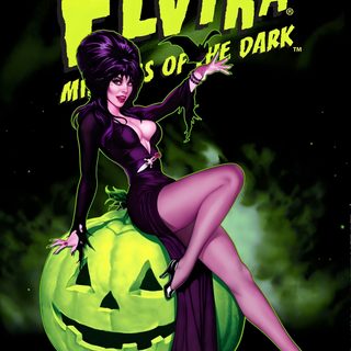 a woman sitting on top of a pumpkin with the words elvira in it Elvira Halloween Happy Halloween Elvira, Elvira Mistress Of The Dark, B Movie, 13 Nights Of Elvira, black