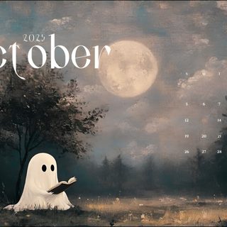 happy october!🪾  ghost symbolism encompasses a wide range of ideas, primarily representing the lingering impact of the past, such as unresolved issues, trauma, guilt, or grief. they can also symbolize a variety of themes including memory, loss, anxiety, unfulfillment, and the consequences of past actions.  *"be hole, be dust, be dream, be wind. be night, be dark, be wish, be mind. now slip, now slide, now move unseen. above, beneath, betwixt, between" — Neil Gaiman, The Graveyard Book*  have a safe and happy halloween!👻🕸️ Halloween Aesthetic Background Laptop, October Desktop Wallpaper Ideas, October Pc Background, Cute October Desktop Wallpaper, October Computer Background, October Desktop Wallpaper Aesthetic, Halloween October Desktop Wallpaper, October Background Desktop, October Pc Wallpaper October 2025 Calendar Halloween Halloween Aesthetic Background Laptop, October Desktop Ideas, October Pc Background, dim gray