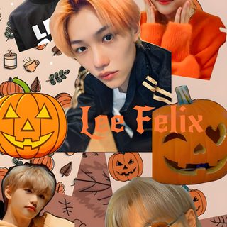 the collage has pumpkins and faces on it Felix Halloween Skz Thanksgiving, Stray Kids Thanksgiving, Stray Kids Fall, K Pop Demon Pumpkin, peru