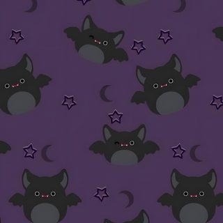 a purple background with black cats and stars Cute Halloween Squishmallow Bat Iphone, Bat Phone, Cute Bat For Phone, Cute Bats Background, dark slate gray