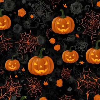 halloween pumpkins and spider web on a black background Halloween Background Iphone 5s Holiday, Holiday Fun, Halloween, black