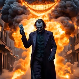 the dark knight joker is shown in front of a large fire with his mouth open Joker Halloween Joker Picture, Batman Who Laughs 4k, Cool Joker, Batman Who Laughs Live, dark olive green