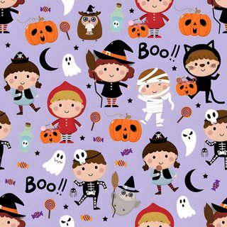children in halloween costumes and pumpkins on a purple background Kids Halloween Costume Custom Removable Halloween Cute Background, Halloween Themed For Kids, Cute Halloween Pattern Background, light steel blue