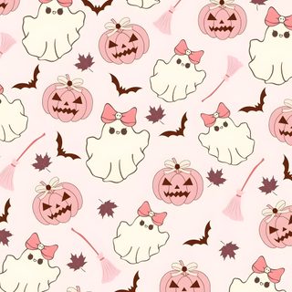 a pink background with pumpkins and bats Pink Preppy Halloween Halloween Backgrounds Pink, Soft Halloween, For Halloween, seashell