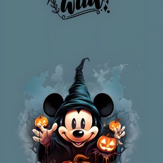 mickey mouse in a witches costume with pumpkins Disney Characters Halloween Mickey Mouse Halloween Iphone, Disney Halloween Iphone, Mickey Mouse Pumpkin, dim gray