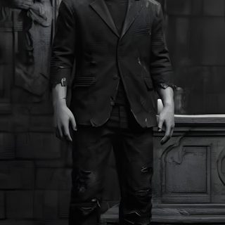 black and white photograph of a man in a suit standing on a stone floor with his hands in his pockets Frankenstein Halloween Sleepy Hollow Halloween, Classic Horror Movies Monsters, Batgirl Art, black