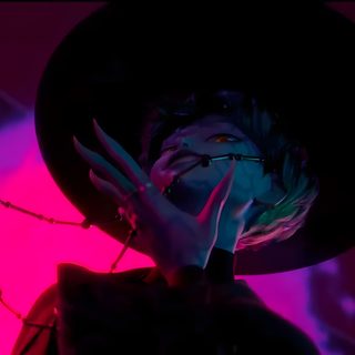 a man with his hands in the air and wearing a hat on top of his head Baby Saja Halloween Kpop Demon Hunters Laptop, K-pop Demon Hunters Ipad Baby Saja, Baby Kpop Demon Hunters, black
