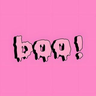 the word pop written in black and pink on a pink background with an animal silhouette Pink Halloween Words Custom Halloween Pink Background Aesthetic, Pink Spooky Iphone, Pink Halloween Words Custom,