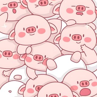 a bunch of pigs that are in the shape of a wallpaper with pink and white colors Cute Halloween Pig Pink Pig, Pig Cute Aesthetic, Pig Background Aesthetic, Piggy, Cute Pig Iphone, misty rose