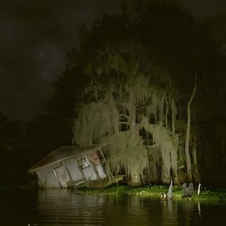 a boat that is sitting in the water at night with moss growing on it's sides Halloween Swamp Eerie Liminal Spaces, Creepy Swamp Pictures, Scary Swamps, Eerie Swamp, black