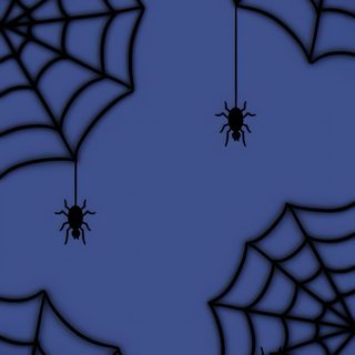 two spider webs hanging from the ceiling in front of blue sky with black widowes Blue Halloween Iphone Cute Spider Web, Spooky Spider Web, Spider Web, Blue Spider Web,